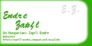 endre zapfl business card